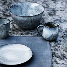 Broste Copenhagen Becher Nordic - Tasse ohne Henkel aus Steingut in grau-blau Tönen