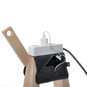 Njustudio Stromer mit Satteltasche in grau - Designer Verlängerungskabel