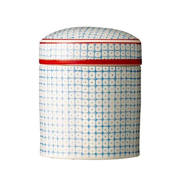 Bloomingville Aufbewahrungsdose Carla in blau - handbemaltes Porzellan