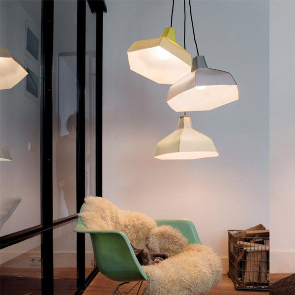 Pepe Heykoop Papierlampe folded lampshade grau - Designer Lampenschirm aus Papier