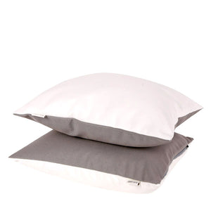 Pete & Sally Outdoor Kissen in weiß-taupe 40x40 cm - Außenkissen UV beständig