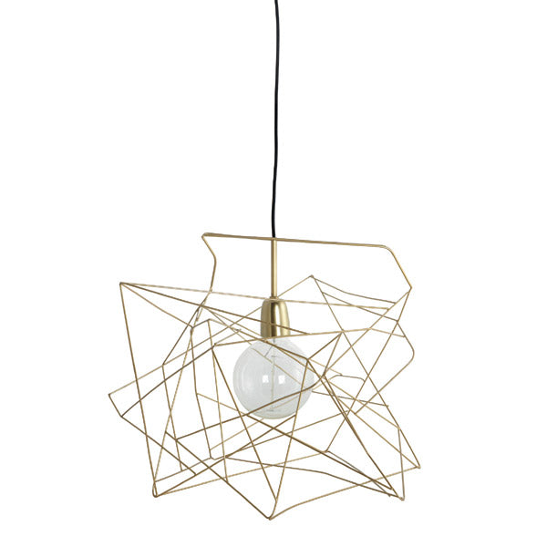 House Doctor Hängelampe Asymmetric in Gold glänzend - Designer Deckenlampe