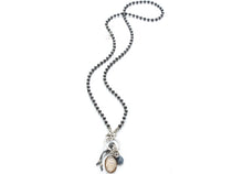 Collier circle of love in dunkelblau von exoal  - lange Kette aus Natursteinen