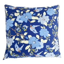 Bio Baumwolle Dekokissen Blue Birds 50x50 cm - Wendekissen von Pete & Sally made in Germany