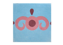 Zementfliese "apple border light blue" von stein & ambiente