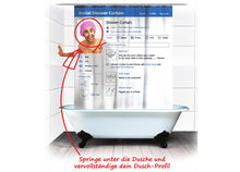 Witziger Duschvorhang Soziales Netzwerk - Facebook jetzt auch in der Dusche
