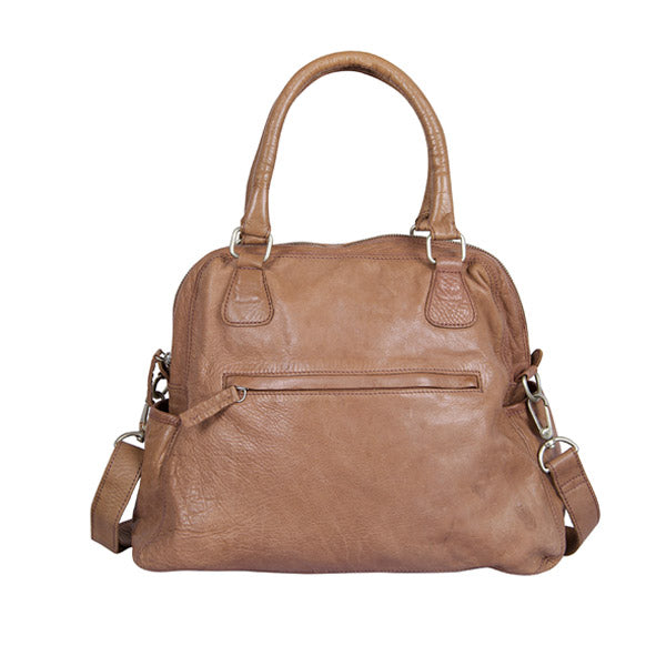 Cowboysbag Tasche Skye in Mud - lässige Ledertasche mit zwei Tragevarianten