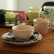 Bloomingville Tasse Alberte in vanille - Keramikbecher mit Henkel in hellem gelb