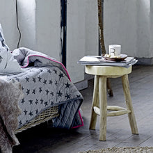 Bloomingville Holzhocker Wood Nature - Beistelltisch und Hocker aus Holz