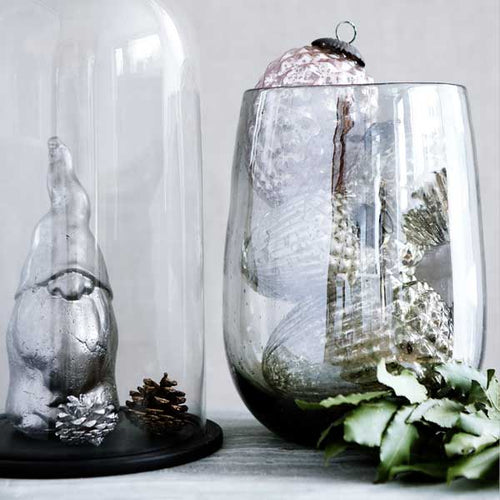 Broste Copenhagen Zwerg Henrik silber metallic - Dekoration aus Steingut