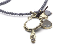 Kette Mr Louie in graublau und gold von exoal