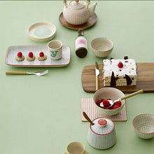 Bloomingville Servierplatte Carla in blau - handbemaltes Porzellan