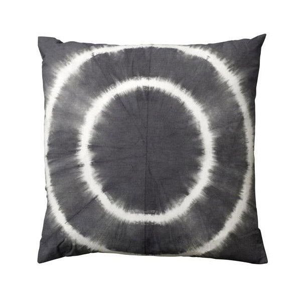 Bloomingville Baumwollkissen 40x40 cm in weiß grau - Kissen im Batiklook