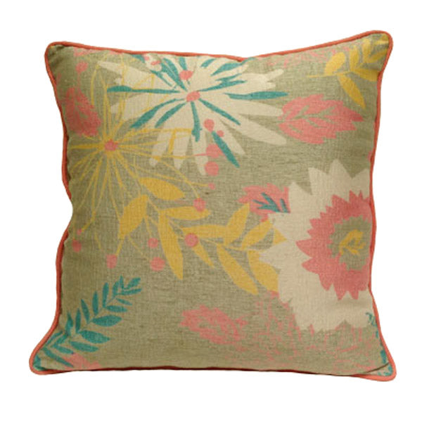 Dekokissen Summer Garden in beige - Sofakissen in 45x45 cm von Imbarro