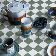 HK Living 70er Jahre Tasse Snow - Becher ohne Henkel weiß orange