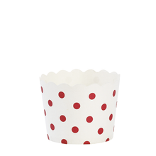 Miss Étoile kleine Cupcake Förmchen 24 Stück rot-weiß gepunktet