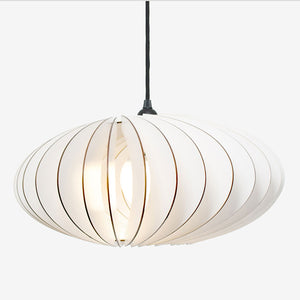IUMI Holzlampe NEFI weiß - Pendelleuchte aus Holz made in Berlin