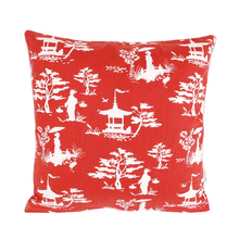 Bio Baumwolle Dekokissen Red Geisha 40x40 cm - Wendekissen von Pete & Sally made in Germany