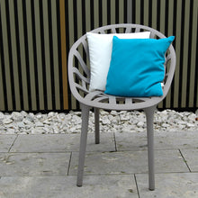 Pete & Sally Outdoor Kissen in weiß-taupe 40x40 cm - Außenkissen UV beständig