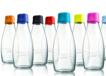 retap Glasflasche 0,5 l  - Trinkflasche in rot, orange, pink, petrol, grau, lime, schwarz