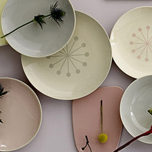 Bloomingville Kuchenteller Alberte beige mit Muster - 4 Frühstücksteller aus Keramik