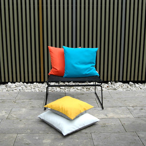 Pete & Sally Outdoor Kissen in petrol-taupe 40x40 cm - Außenkissen UV beständig