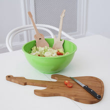 Kikkerland Schneidebrett Gitarre aus Bambusholz - witziges Cutting Board
