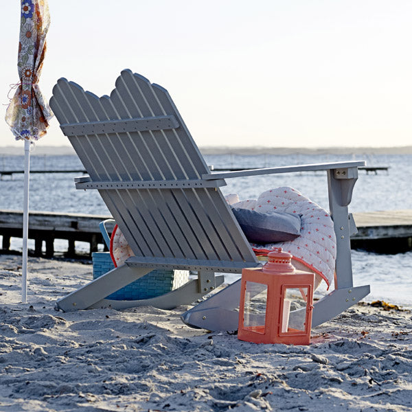 Bloomingville Glaslaterne koralle-orange - Windlicht aus Metall