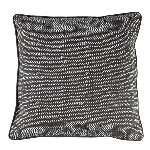 PB Home Kissenbezug  White Dots 50x50 cm - schwarzes Sofakissen mit weißen Punkten