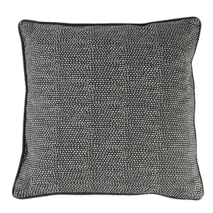 PB Home Kissenbezug  White Dots 50x50 cm - schwarzes Sofakissen mit weißen Punkten