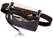 Zwei Laptoptasche Toro T13 aus Leder - Umhängetasche in braun-grün