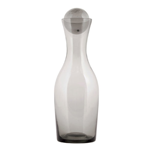 House Doctor Glas Karaffe Houston grau - Design Glaskaraffe mit Kugelverschluss