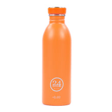 24bottles Edelstahl Trinkflasche total orange - Designer Sport Trinkflasche grau 500 ml