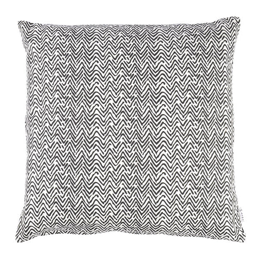 PB Home Kissenhülle Black Waves 50x50 cm - Sofakissen in schwarz-weiß