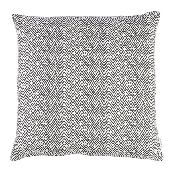 PB Home Kissenhülle Black Waves 50x50 cm - Sofakissen in schwarz-weiß