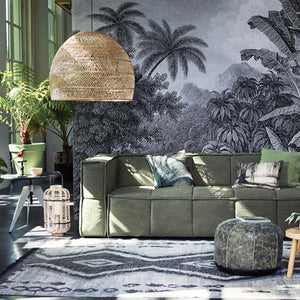 HK Living Teppich Boucherouite grau schwarz 180x120 cm aus Baumwolle