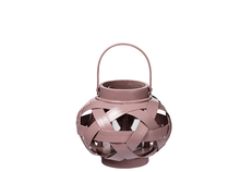 Kleine Bambuslaterne Zoya in staub-rosa und misty-grau