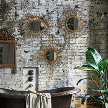 HK Living Spiegel Oval aus Weidenzweigen - Retro Spiegel 70er Jahre Design
