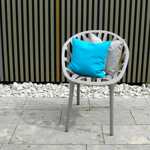 Pete & Sally Outdoor Kissen in petrol-taupe 40x40 cm - Außenkissen UV beständig