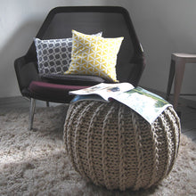 Bio Baumwolle Kissen Canvas in grau - Dekokissen von Pete & Sally in 40x40 cm made in Germany