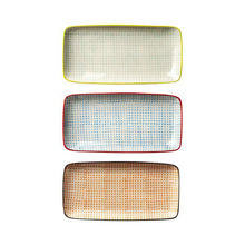 Bloomingville Servierplatte Carla in orange - handbemaltes Porzellan