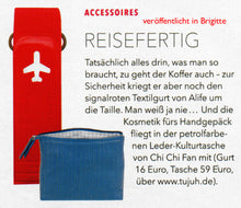 Kulturtasche aus Leder in petrol von chi chi fan Hamburg