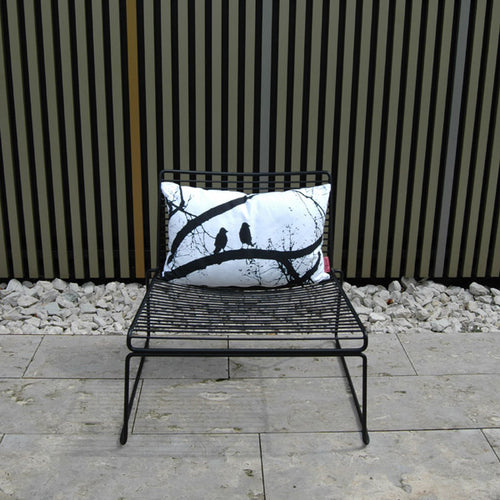 Lara Bim Sofakissen Black Birds in 40x60 cm – Kissenbezug aus 100% Baumwolle made in Germany