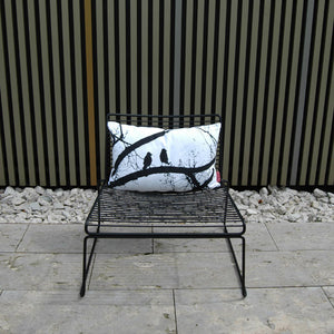 Lara Bim Sofakissen Black Birds in 40x60 cm – Kissenbezug aus 100% Baumwolle made in Germany