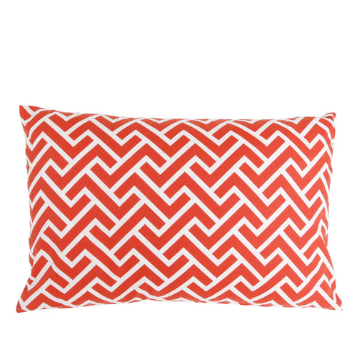 Bio Baumwolle Kissen Canvas in rot - Dekokissen von Pete & Sally in 40x60 cm made in Germany