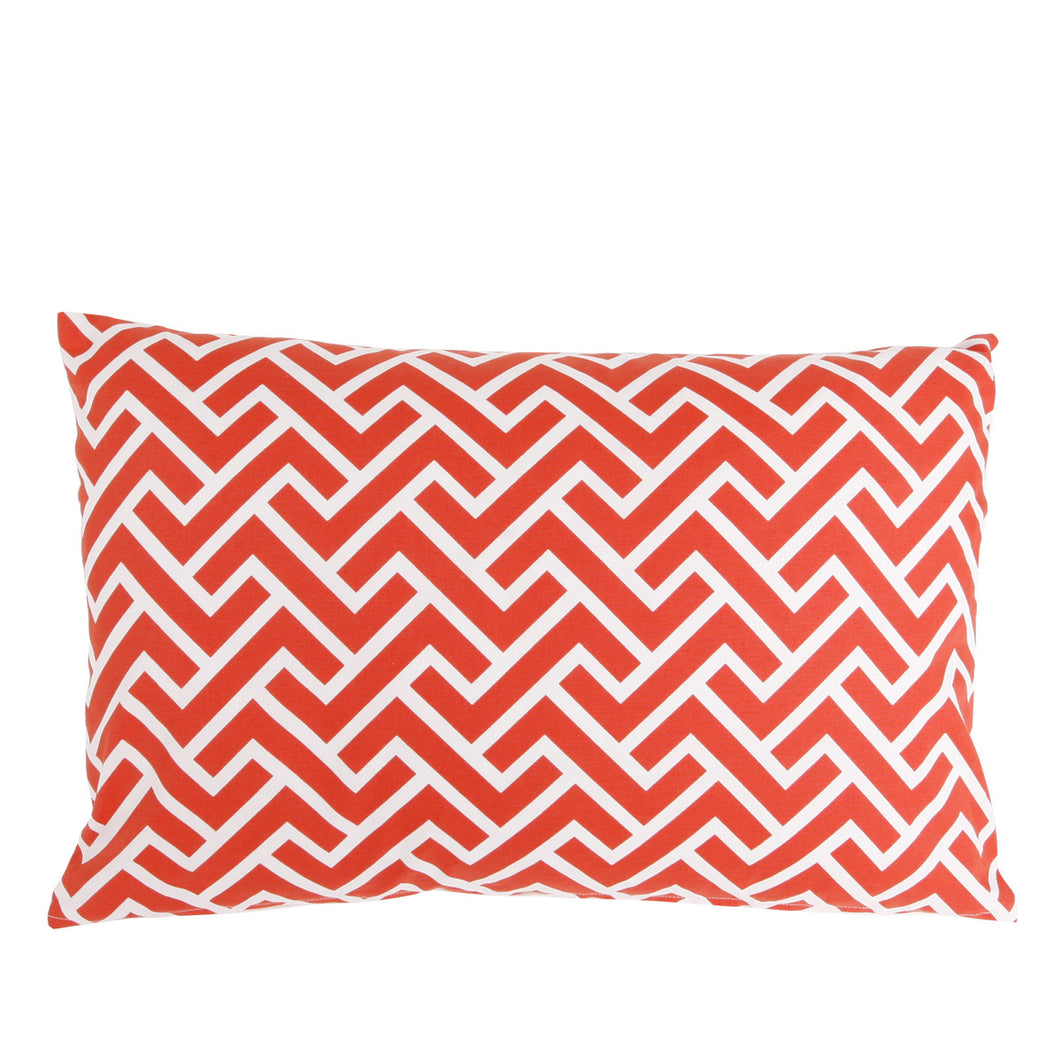 Bio Baumwolle Kissen Canvas in rot - Dekokissen von Pete & Sally in 40x60 cm made in Germany