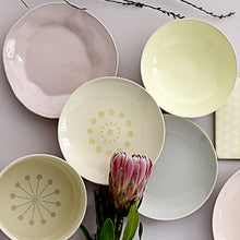 Bloomingville Kuchenteller Alberte beige mit Muster - 4 Frühstücksteller aus Keramik