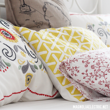 Bio Baumwolle Kissen Canvas in gelb - Dekokissen von Pete & Sally in 40x60 cm made in Germany