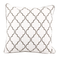PB Home Sofakissen Jaipur in weiß-braun - schönes Baumwollkissen in 50x50 cm