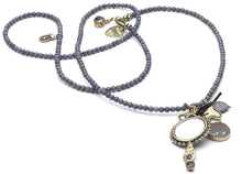 Kette Mr Louie in graublau und gold von exoal